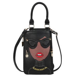 Funny PU Handbag Women Shoulder Satchel Purse for Girls