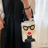 Funny PU Handbag Women Shoulder Satchel Purse for Girls