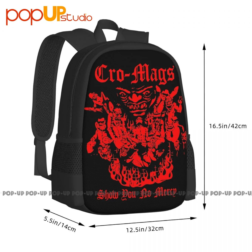 Cro-Mags No Mercy Tour Punk Backpack Large Capacity Bag