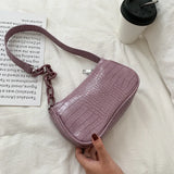 Crocodile Pattern Handbag For Women Chain Ladies Hand Bag Retro Shoulder Bags