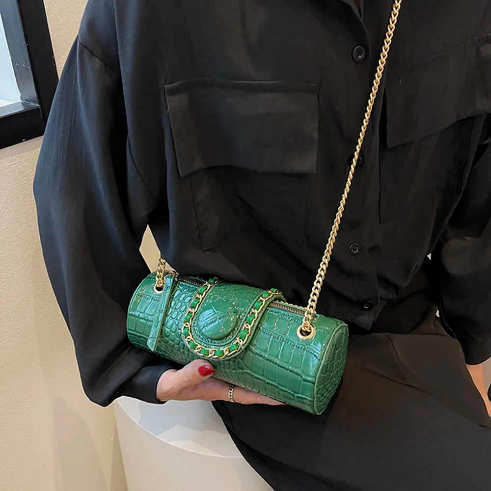 Crocodile Pattern Pu Leather Women Crossbody Bags Lady Tote Clutch Handbags