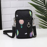 Crossbody Bag Unisex Three Zipper Messenger Purse Men Mobile Phone Wallet