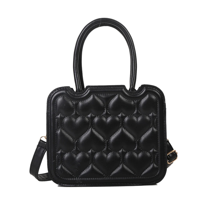 Square PU Leather Crossbody Bag for Women