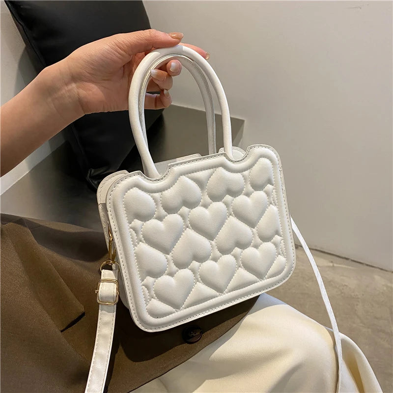 Square PU Leather Crossbody Bag for Women