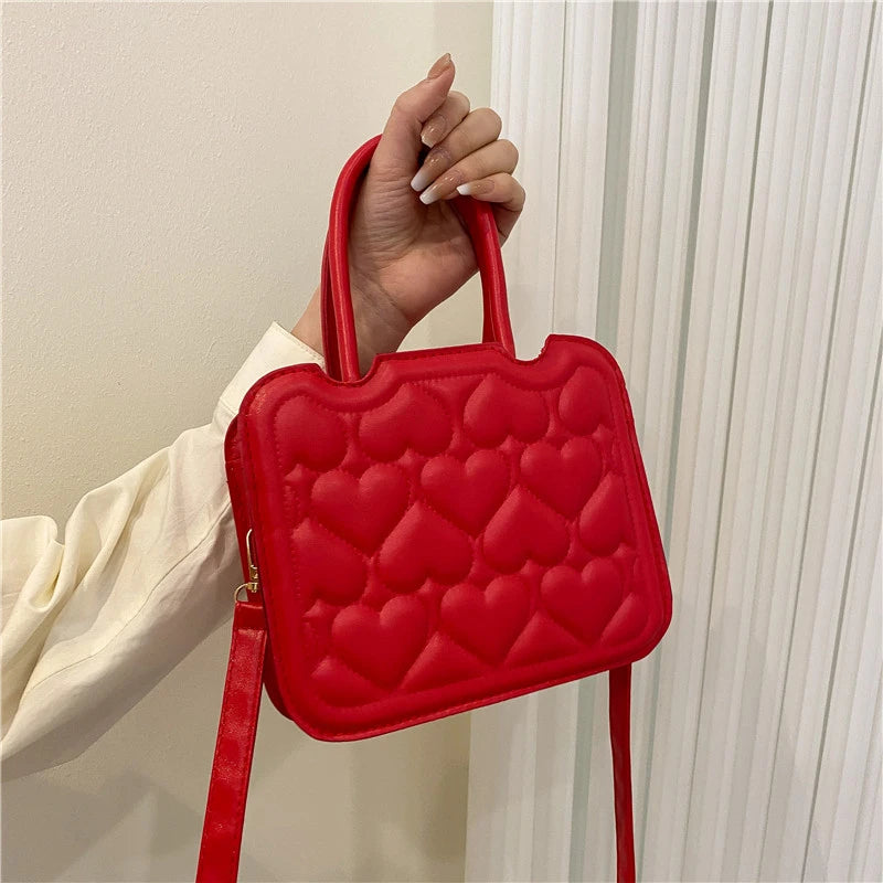 Square PU Leather Crossbody Bag for Women