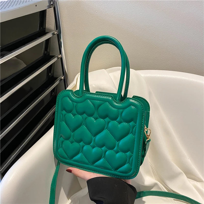 Square PU Leather Crossbody Bag for Women