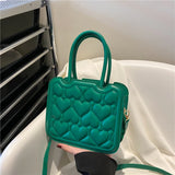 Square PU Leather Crossbody Bag for Women