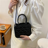 Square PU Leather Crossbody Bag for Women