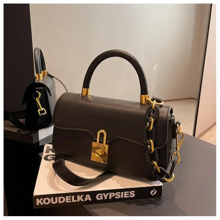 Small Square Handbag PU Leather Crossbody Bag for Women