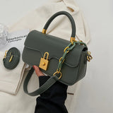 Small Square Handbag PU Leather Crossbody Bag for Women