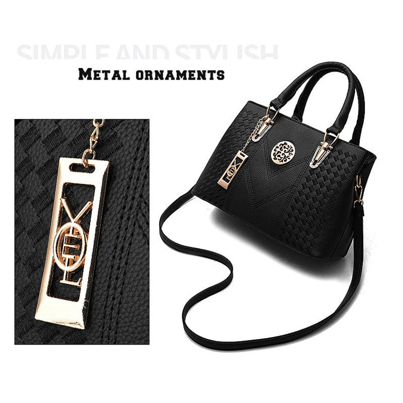 Women's Multifunction Leather Shoulder Bag Crossbody Tote Handbag