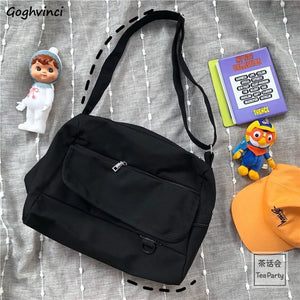 Casual Unisex Canvas Crossbody Bag High Street Couples Retro