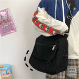 Casual Unisex Canvas Crossbody Bag High Street Couples Retro
