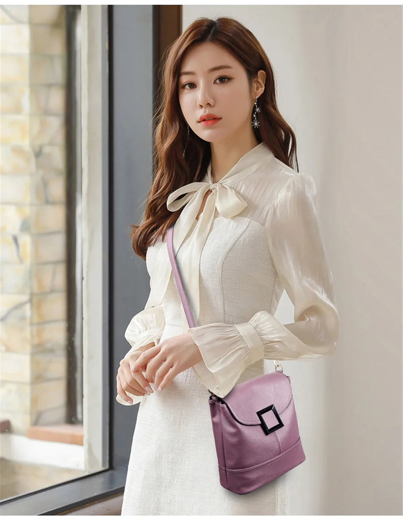 Women's Leather Crossbody Shoulder Bag Purse