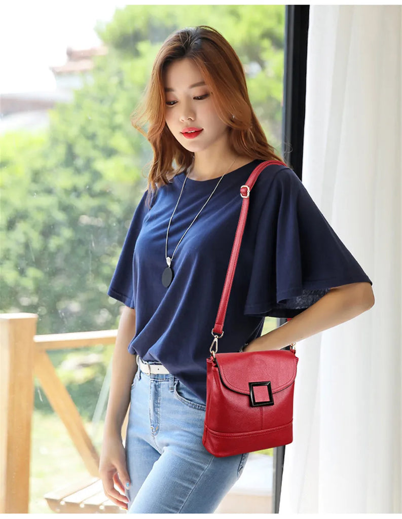 Women's Leather Crossbody Shoulder Bag Purse