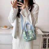 Cartoon Print Crossbody Bag Portable Shoulder Handbag Female PU Wallet