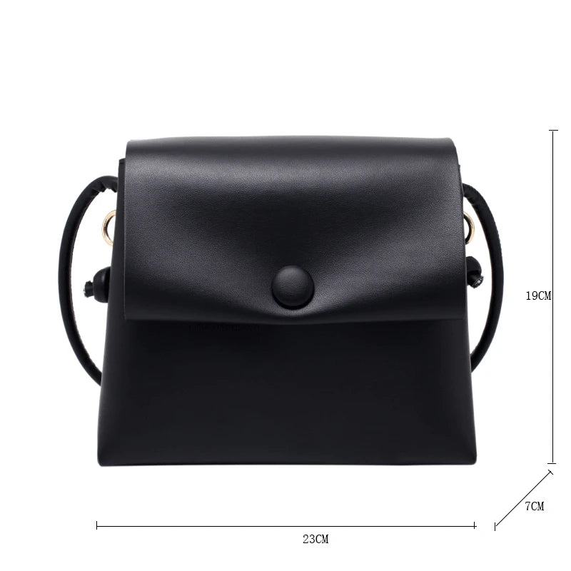 Leather Messenger Bag for Women Flap Shoulder Bag