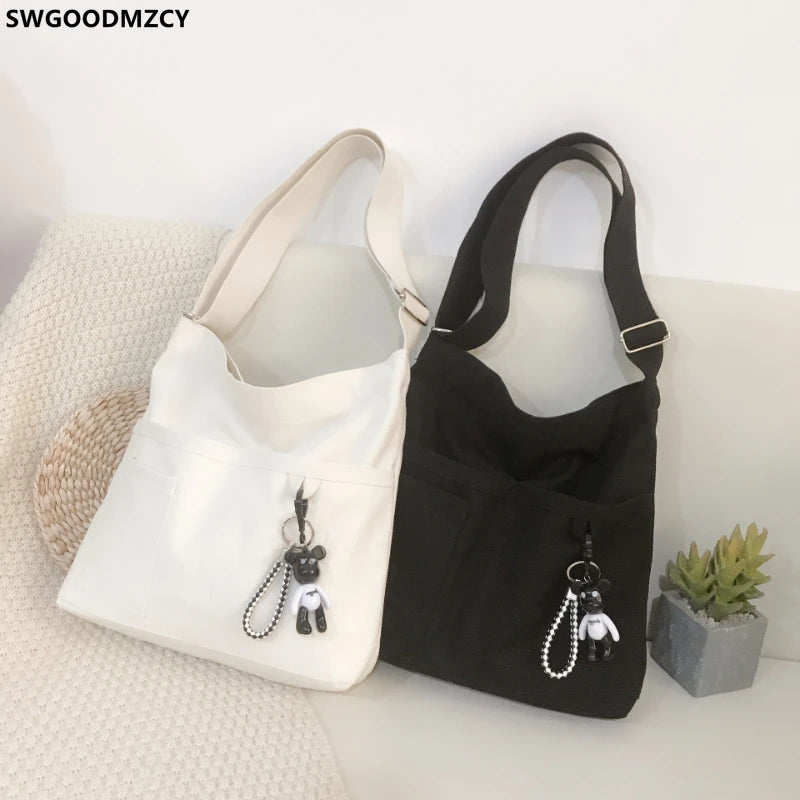 Canvas Crossbody Bag for Women Shoulder Messenger Bag