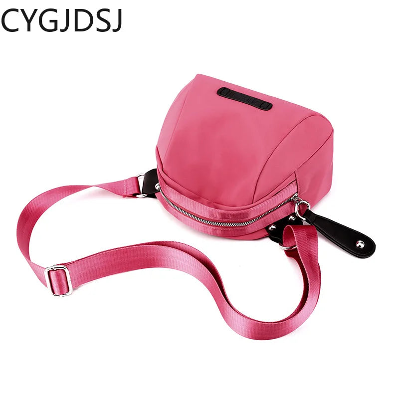Nylon Crossbody Bag for Women, Shell Office Shoulder Bag
