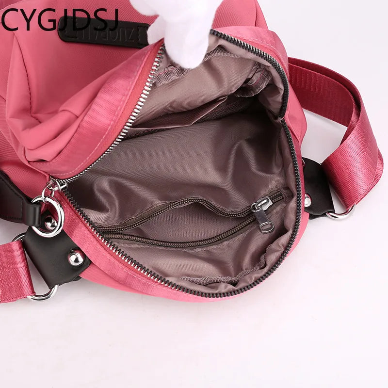 Nylon Crossbody Bag for Women, Shell Office Shoulder Bag