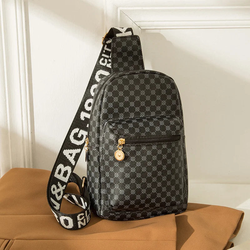 Women's Retrol Printed Crossbody Sling Bag Waist Small Belt Bags Domil105