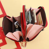 Crossbody Wallets for Women Ladies Long Purse Functional Cell Phone Pocket