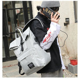 Crossten Lady's 15" Laptop Backpack Canvas Travel Bag USB Port