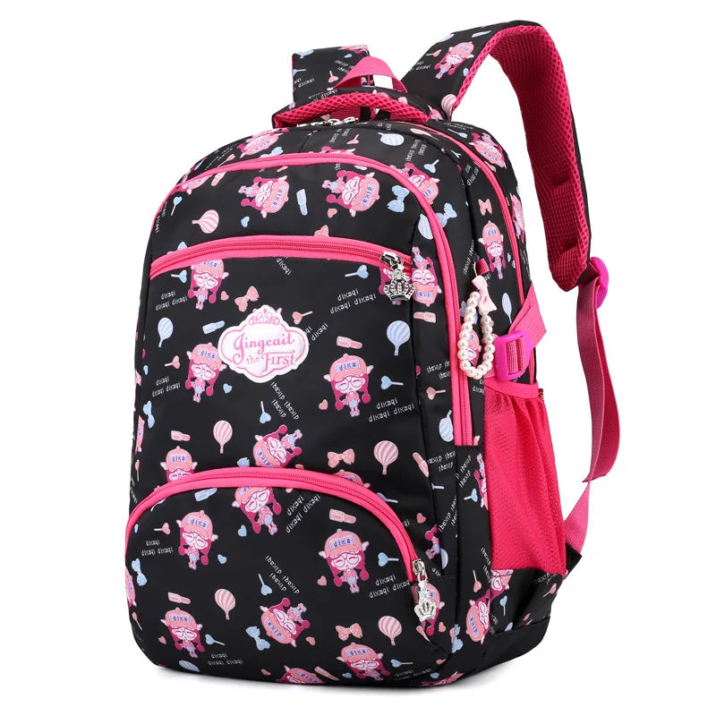 Crossten Flower Print School Backpack for Girls