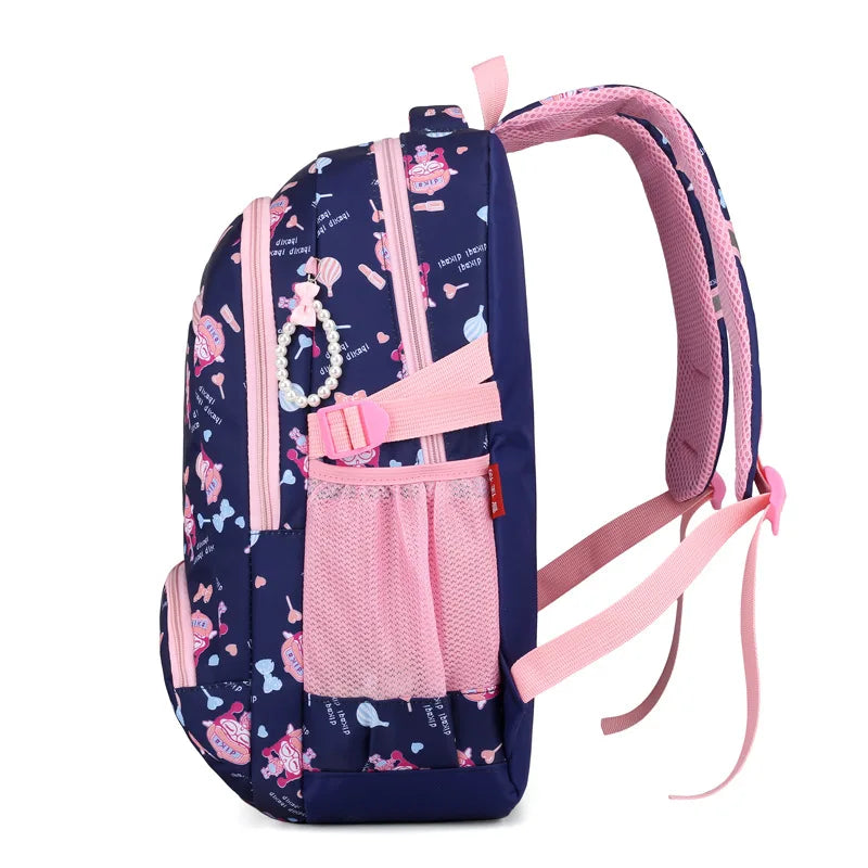 Crossten Flower Print School Backpack for Girls