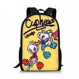 Cup Head Pattern Print School Bag Daily Travel Climbing Backpack