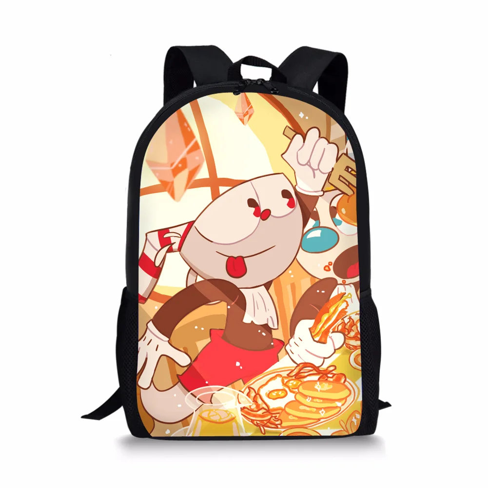 Cuphead Mugman Backpack for Kids, School Bag for Girls, Travel Bag for Teens