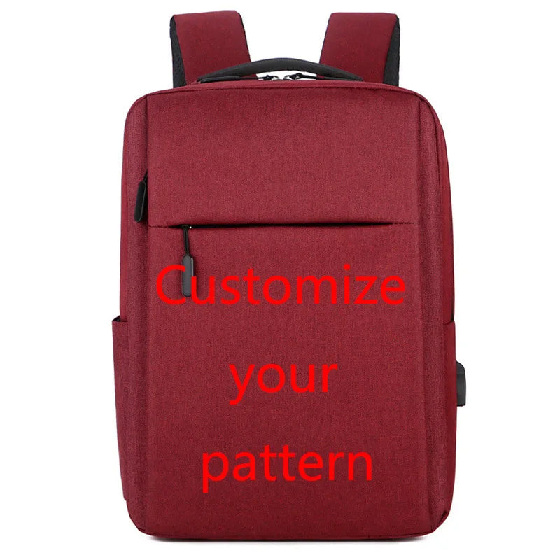 Waterproof USB School Travel Backpack 4 Colors Pattern Bag