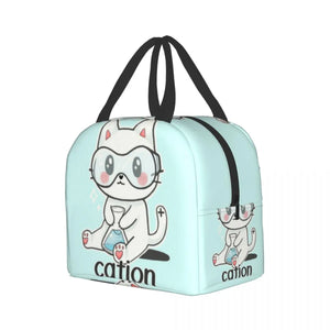 Cat Lunch Bag Thermal Cooler Insulated Lunch Box Kids School Children