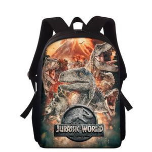 Dino Print Preschool Bag 15 Inch Backpack for Boys Girls