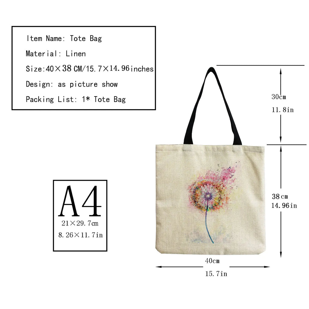 Cartoon Love Printed Handbags Eco Friendly Foldable Outdoor Shopping Bag Women S