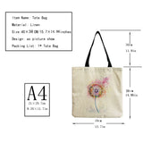 Cartoon Love Printed Handbags Eco Friendly Foldable Outdoor Shopping Bag Women S