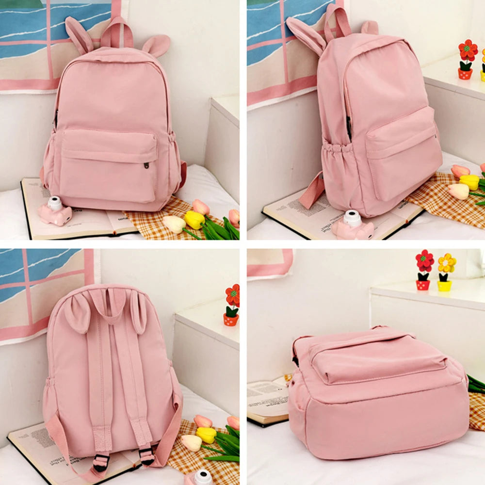 Personalized Embroidered Solid Rabbit School Backpack for Kids