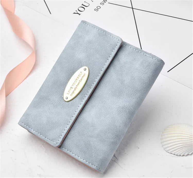 Women's Leather Wallet Ladies Purse Clip