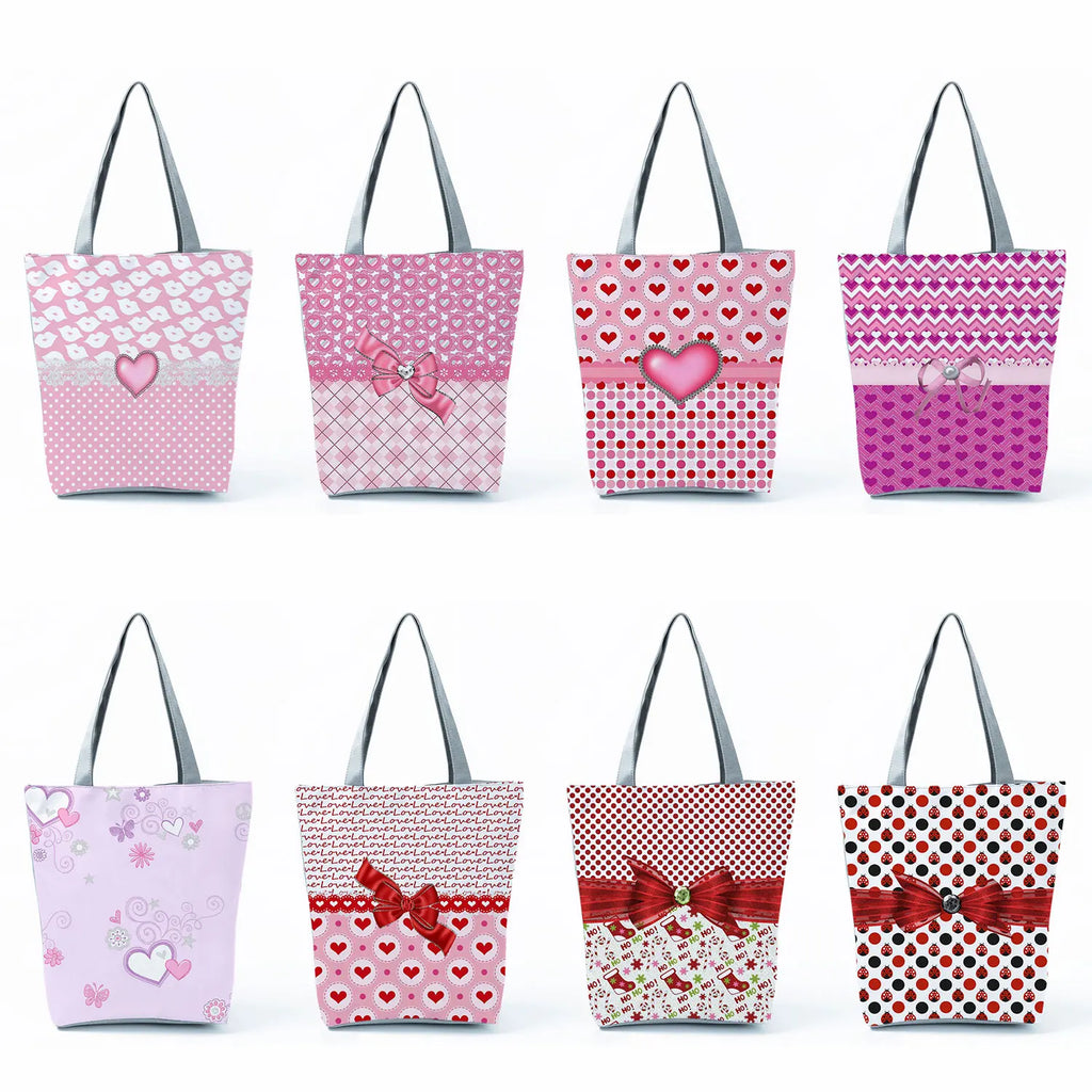 Bow Knot Love Streamer Women's Tote Handbag