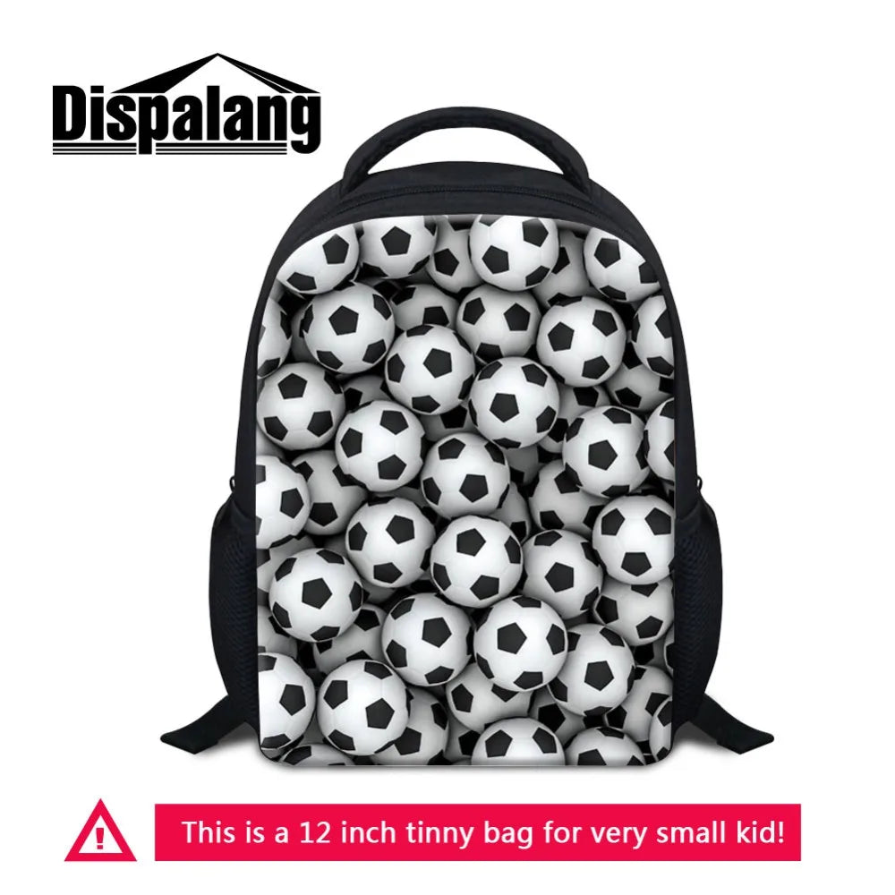 Custom Footballs Backpack for Kids Boys Small Kindergarten Bookbag