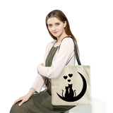 Cartoon Pet Handbags Cat Printed Tote Shoulder Bag