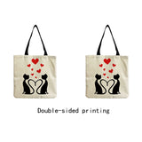 Cartoon Pet Handbags Cat Printed Tote Shoulder Bag