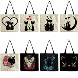 Cartoon Pet Handbags Cat Printed Tote Shoulder Bag