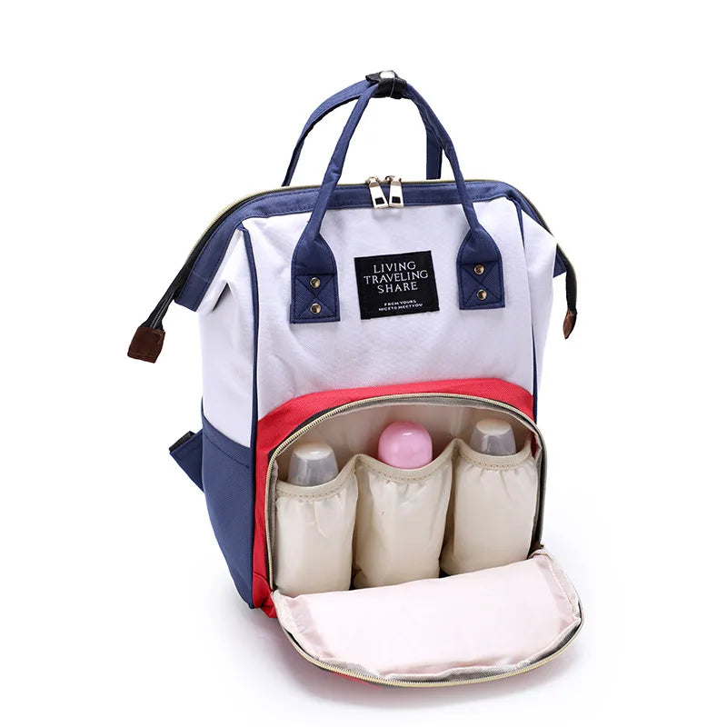 Colorful Diaper Bag Backpack Large Capacity Maternity Nappy Bag