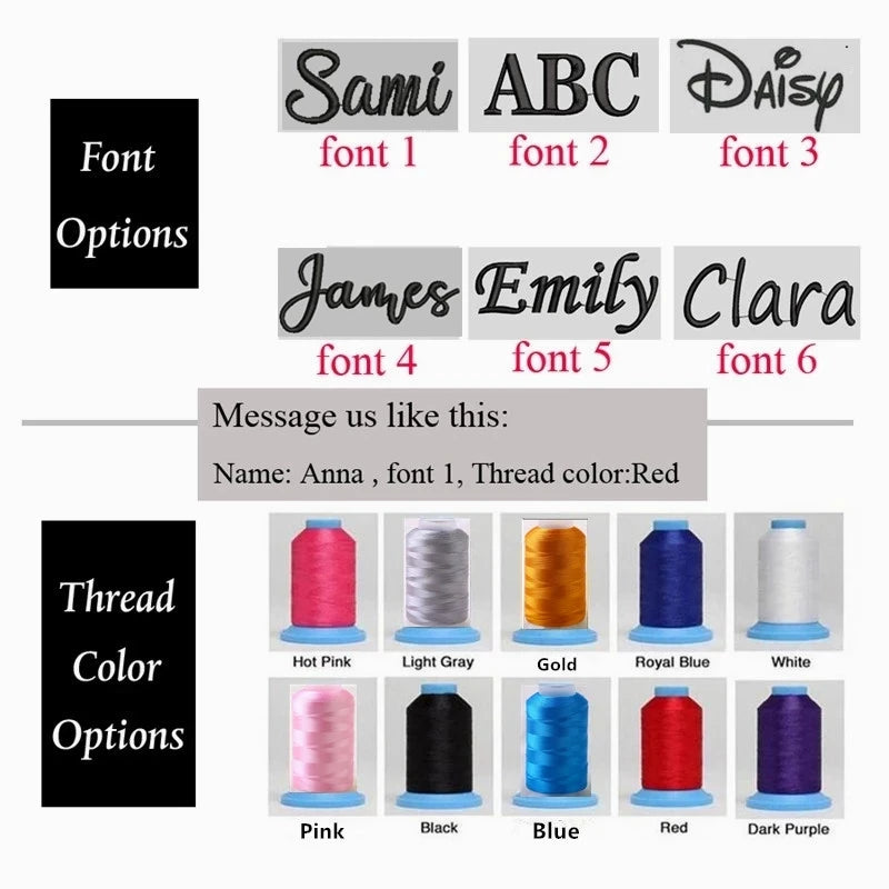 Personalized Name Embroidery School Bag Large Capacity Student Backpack