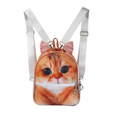 3D Animal Cat Print Backpack Lightweight Travel Rucksack Shoulder Bag