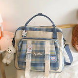 Bear Plush Pin Backpack Japanese School Handbag Ita Bag Daypack