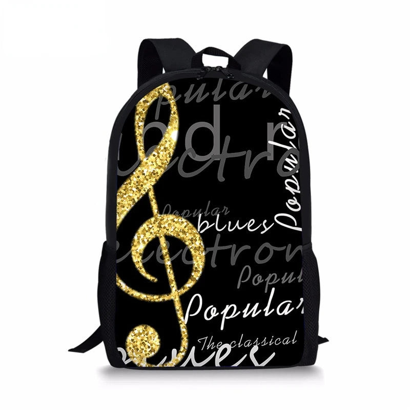 Ballet Girls 3D Pattern School Backpack Piano Keyboard Large Book Bagpack