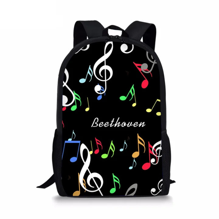 Ballet Girls 3D Pattern School Backpack Piano Keyboard Large Book Bagpack