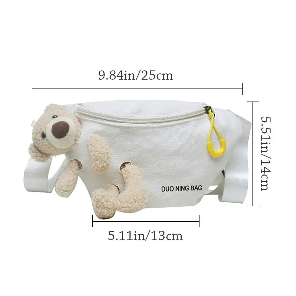 Bear Women's Canvas Waist Bag Crossbody Fanny Pack